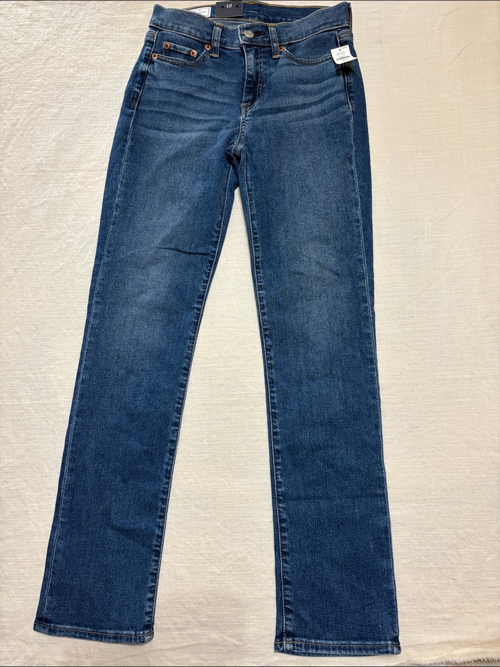 Gap Jeans classic straight mid rise jeans 25/0 Petite NWT